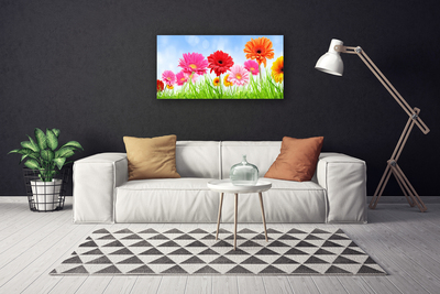 Tablou pe panza canvas Flori Iarbă Floral Multi