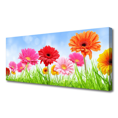 Tablou pe panza canvas Flori Iarbă Floral Multi