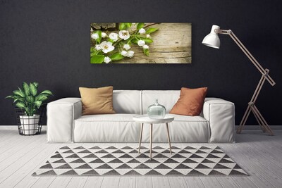 Tablou pe panza canvas Flori Floral Alb Verde