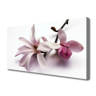 Tablou pe panza canvas Flori Floral alb