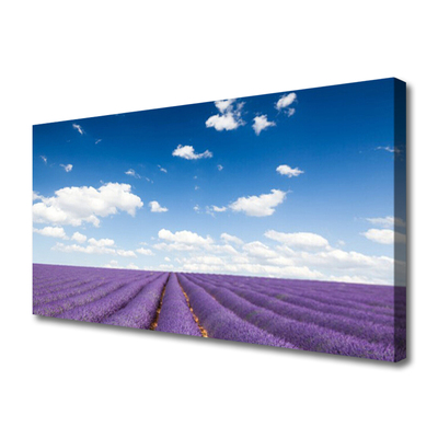 Tablou pe panza canvas Flori Meadow Natura Purple