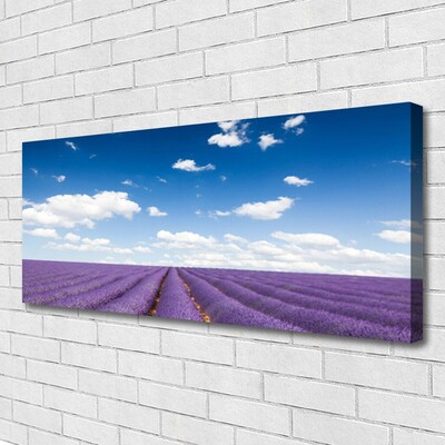 Tablou pe panza canvas Flori Meadow Natura Purple