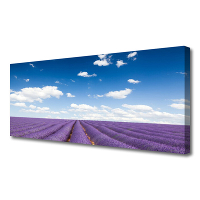 Tablou pe panza canvas Flori Meadow Natura Purple