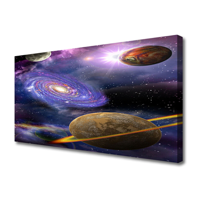 Tablou pe panza canvas Spațiu Universul Violet Gri