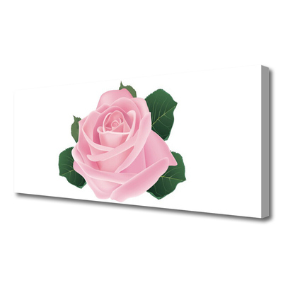 Tablou pe panza canvas Rose Floral Roz Verde