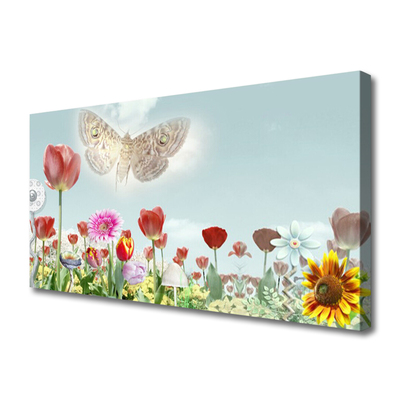 Tablou pe panza canvas Flori Natura Multi