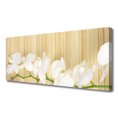 Tablou pe panza canvas Flori Floral alb