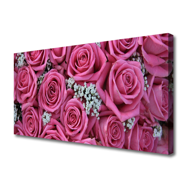 Tablou pe panza canvas Trandafiri roz Floral