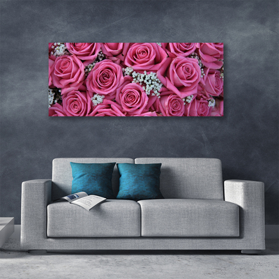 Tablou pe panza canvas Trandafiri roz Floral