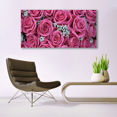 Tablou pe panza canvas Trandafiri roz Floral