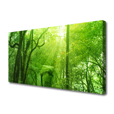 Tablou pe panza canvas Copaci Natura Brun Verde