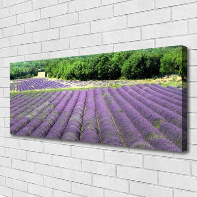 Tablou pe panza canvas Meadow Flori Natura Verde Violet