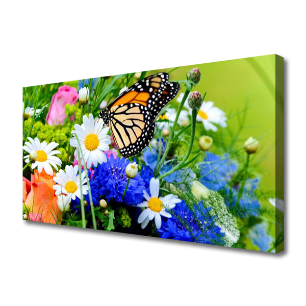 Tablou pe panza canvas Flori Natura Multi