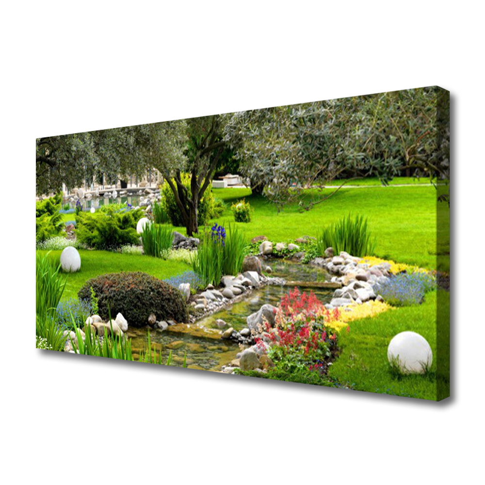 Tablou pe panza canvas Grădină Natura Verde Brun