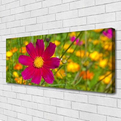 Tablou pe panza canvas Flower Floral Galben Roșu