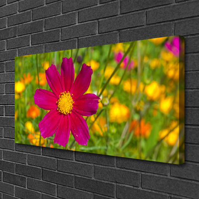 Tablou pe panza canvas Flower Floral Galben Roșu