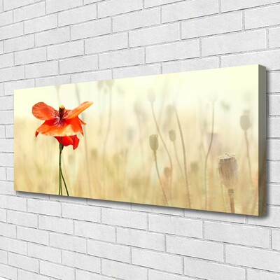 Tablou pe panza canvas Poppy Floral Roșu Verde