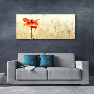 Tablou pe panza canvas Poppy Floral Roșu Verde