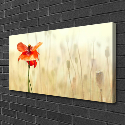 Tablou pe panza canvas Poppy Floral Roșu Verde