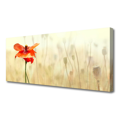 Tablou pe panza canvas Poppy Floral Roșu Verde