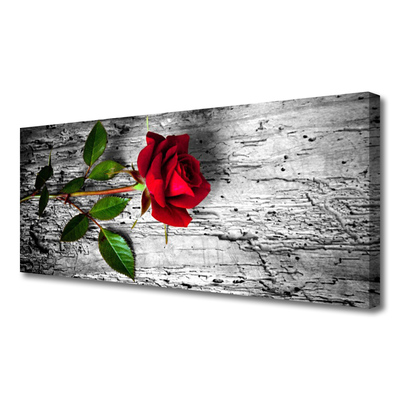 Tablou pe panza canvas Rose Floral Roșu Verde