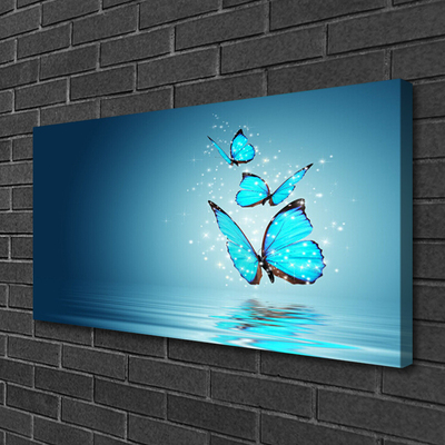 Tablou pe panza canvas Fluturi Art Albastru