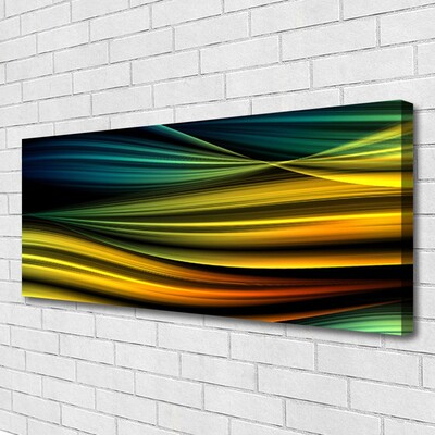 Tablou pe panza canvas Abstract Art Albastru Galben Negru