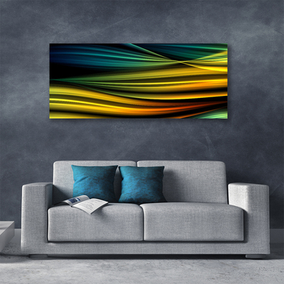 Tablou pe panza canvas Abstract Art Albastru Galben Negru