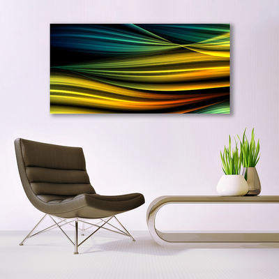 Tablou pe panza canvas Abstract Art Albastru Galben Negru