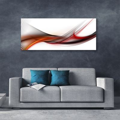 Tablou pe panza canvas Abstract Art Galben Maro Gri Alb