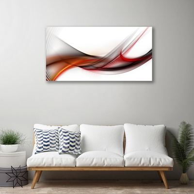 Tablou pe panza canvas Abstract Art Galben Maro Gri Alb