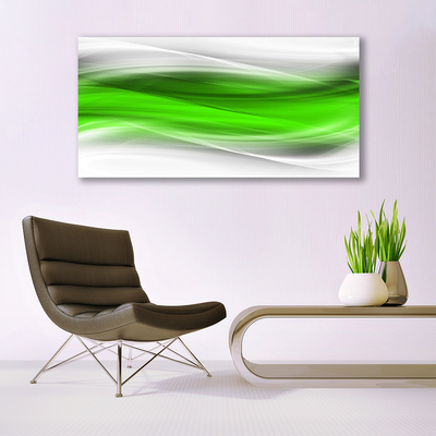 Tablou pe panza canvas Abstract Art Verde Gri Alb