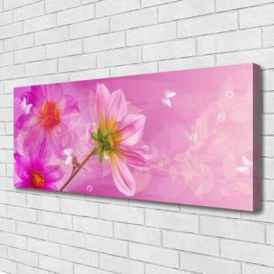 Tablou pe panza canvas Flori roz Floral