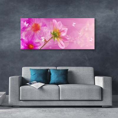 Tablou pe panza canvas Flori roz Floral