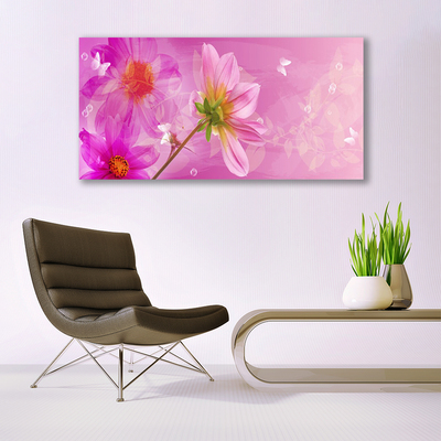 Tablou pe panza canvas Flori roz Floral