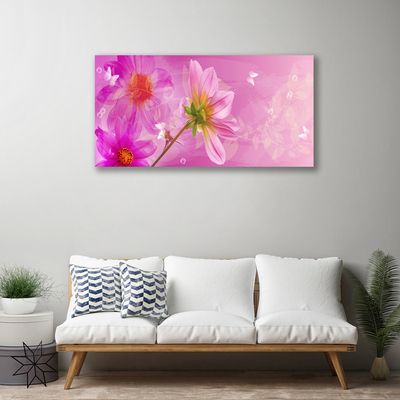 Tablou pe panza canvas Flori roz Floral