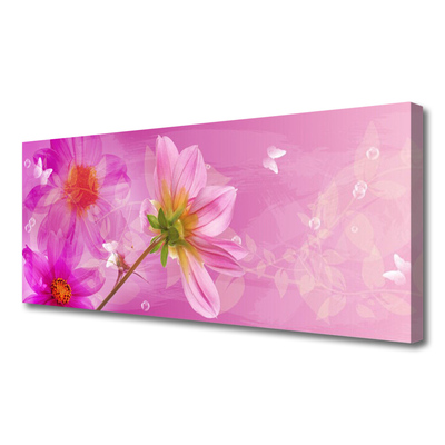 Tablou pe panza canvas Flori roz Floral