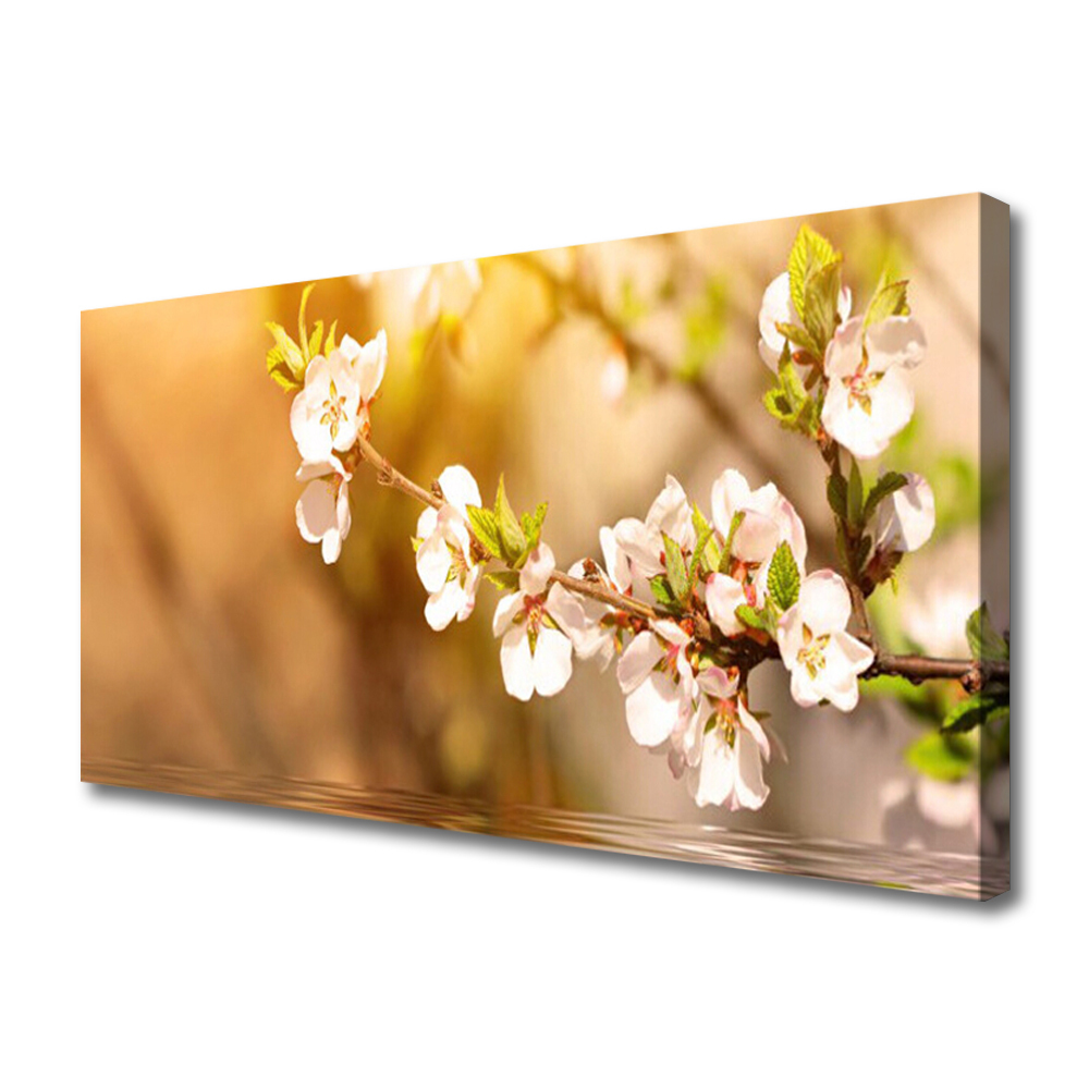 Tablou pe panza canvas Flori Floral alb