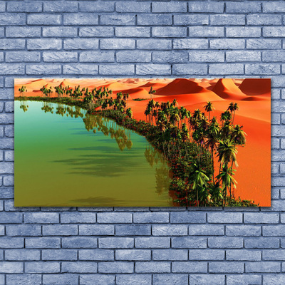 Tablou pe panza canvas Bay Copaci Desert Peisaj Verde Galben