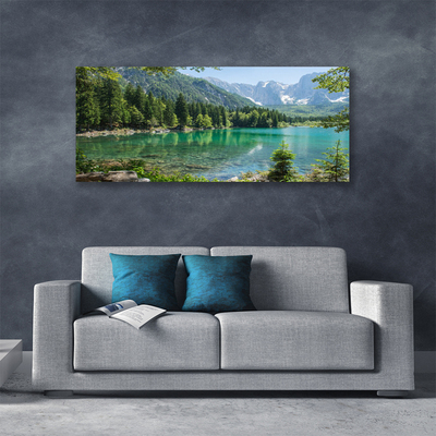 Tablou pe panza canvas Munții Seewald Natura Gri Verde Albastru