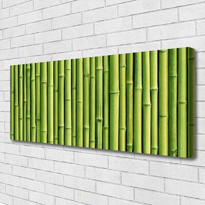 Tablou pe panza canvas Bamboo Canes Floral Verde