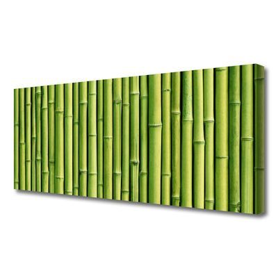 Tablou pe panza canvas Bamboo Canes Floral Verde