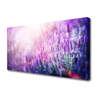 Tablou pe panza canvas Flori Floral Roz Violet