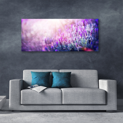 Tablou pe panza canvas Flori Floral Roz Violet