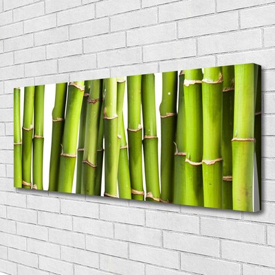 Tablou pe panza canvas Bamboo Canes Floral Verde