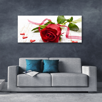 Tablou pe panza canvas Rose Floral Red