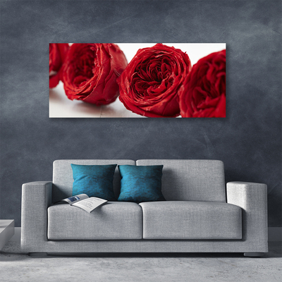 Tablou pe panza canvas Trandafiri Floral Red