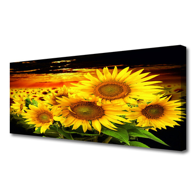 Tablou pe panza canvas Floarea soarelui Floral Galben Maro