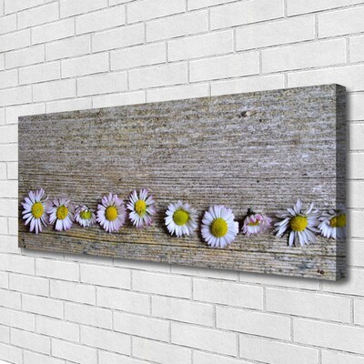 Tablou pe panza canvas Daisy Floral Galben Alb Roz