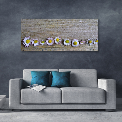 Tablou pe panza canvas Daisy Floral Galben Alb Roz